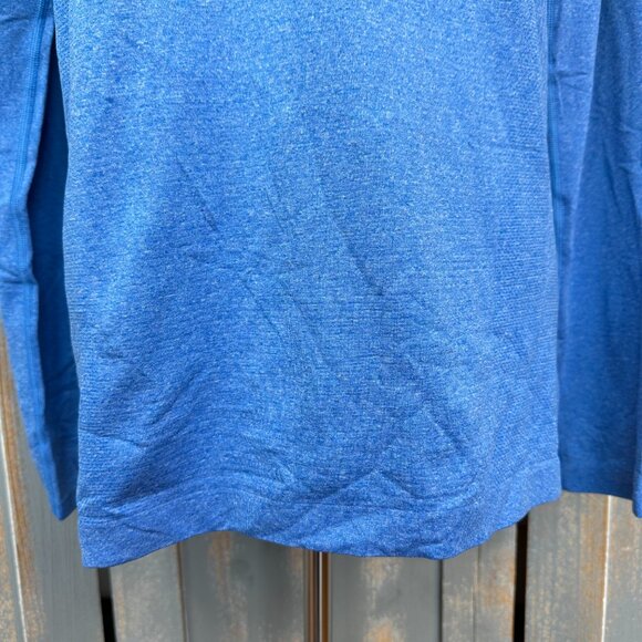 Lululemon Men's Long Sleeve Swiftly Tech Mesh Panel Top Blue Heather Sz S - Picture 4 of 16